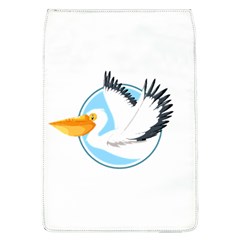 Pelican T-shirtwhite Look Calm Pelican 08 T-shirt Removable Flap Cover (l) by EnriqueJohnson