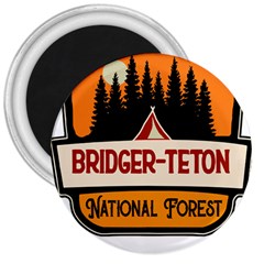 Bridger Teton T- Shirt Bridger Teton National Forest T- Shirt 3  Magnets by JamesGoode