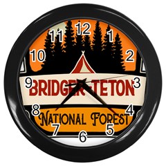 Bridger Teton T- Shirt Bridger Teton National Forest T- Shirt Wall Clock (black) by JamesGoode