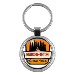 Bridger Teton T- Shirt Bridger Teton National Forest T- Shirt Key Chain (round) by JamesGoode