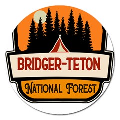 Bridger Teton T- Shirt Bridger Teton National Forest T- Shirt Magnet 5  (round) by JamesGoode