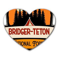 Bridger Teton T- Shirt Bridger Teton National Forest T- Shirt Heart Mousepad by JamesGoode