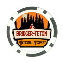 Bridger Teton T- Shirt Bridger Teton National Forest T- Shirt Poker Chip Card Guard (10 Pack) by JamesGoode