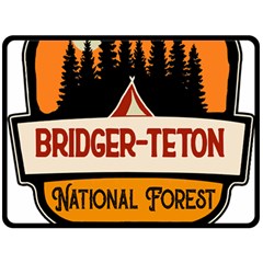 Bridger Teton T- Shirt Bridger Teton National Forest T- Shirt Two Sides Fleece Blanket (large) by JamesGoode