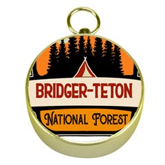 Bridger Teton T- Shirt Bridger Teton National Forest T- Shirt Gold Compasses by JamesGoode