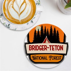 Bridger Teton T- Shirt Bridger Teton National Forest T- Shirt Uv Print Round Tile Coaster by JamesGoode