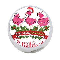 Flamingo T- Shirt Just A Girl Who Loves Flamingos And Christmas T- Shirt (1) 4-port Usb Hub (one Side) by ZUXUMI