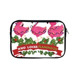 Flamingo T- Shirt Just A Girl Who Loves Flamingos And Christmas T- Shirt (1) Apple MacBook Pro 15  Zipper Case Front