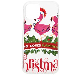 Flamingo T- Shirt Just A Girl Who Loves Flamingos And Christmas T- Shirt (1) Iphone 12 Pro Max Tpu Uv Print Case by ZUXUMI