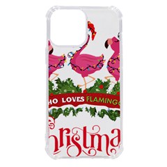 Flamingo T- Shirt Just A Girl Who Loves Flamingos And Christmas T- Shirt (1) Iphone 13 Pro Max Tpu Uv Print Case by ZUXUMI