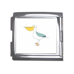 Pelican T-shirtwhite Look Calm Pelican 17 T-shirt (1) Mega Link Italian Charm (18mm) by EnriqueJohnson