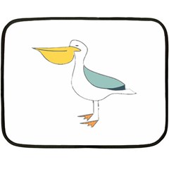 Pelican T-shirtwhite Look Calm Pelican 17 T-shirt (1) Two Sides Fleece Blanket (mini) by EnriqueJohnson