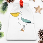 Pelican T-shirtwhite Look Calm Pelican 17 T-shirt (1) Bell Ornament (Two Sides) Front