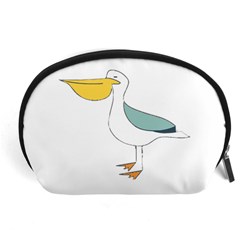 Pelican T-shirtwhite Look Calm Pelican 17 T-shirt (1) Accessory Pouch (large) by EnriqueJohnson