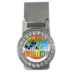 Bright Colorfull Addicted To Surfing T- Shirt Bright Colorfull Addicted To Surfing T- Shirt T- Shirt Money Clips (cz)  by JamesGoode