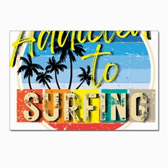 Bright Colorfull Addicted To Surfing T- Shirt Bright Colorfull Addicted To Surfing T- Shirt T- Shirt Postcard 4 x 6  (pkg Of 10) by JamesGoode