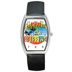 Bright Colorfull Addicted To Surfing T- Shirt Bright Colorfull Addicted To Surfing T- Shirt T- Shirt Barrel Style Metal Watch by JamesGoode