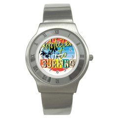 Bright Colorfull Addicted To Surfing T- Shirt Bright Colorfull Addicted To Surfing T- Shirt T- Shirt Stainless Steel Watch by JamesGoode