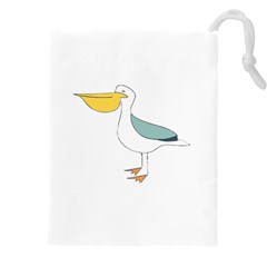 Pelican T-shirtwhite Look Calm Pelican 17 T-shirt (1) Drawstring Pouch (5xl) by EnriqueJohnson