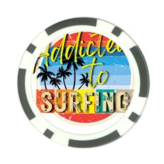 Bright Colorfull Addicted To Surfing T- Shirt Bright Colorfull Addicted To Surfing T- Shirt T- Shirt Poker Chip Card Guard (10 Pack) by JamesGoode