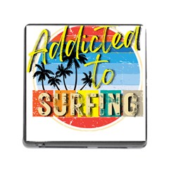 Bright Colorfull Addicted To Surfing T- Shirt Bright Colorfull Addicted To Surfing T- Shirt T- Shirt Memory Card Reader (square 5 Slot) by JamesGoode