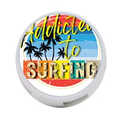 Bright Colorfull Addicted To Surfing T- Shirt Bright Colorfull Addicted To Surfing T- Shirt T- Shirt 4-port Usb Hub (two Sides) by JamesGoode