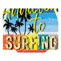 Bright Colorfull Addicted To Surfing T- Shirt Bright Colorfull Addicted To Surfing T- Shirt T- Shirt Two Sides Premium Plush Fleece Blanket (large) by JamesGoode