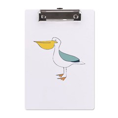 Pelican T-shirtwhite Look Calm Pelican 17 T-shirt (1) A5 Acrylic Clipboard by EnriqueJohnson