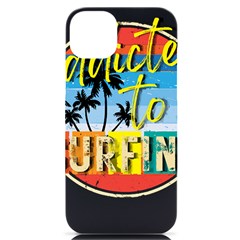 Bright Colorfull Addicted To Surfing T- Shirt Bright Colorfull Addicted To Surfing T- Shirt T- Shirt Iphone 14 Plus Black Uv Print Case by JamesGoode