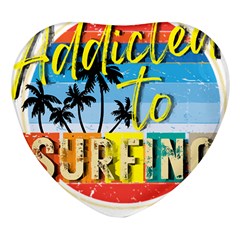 Bright Colorfull Addicted To Surfing T- Shirt Bright Colorfull Addicted To Surfing T- Shirt T- Shirt Heart Glass Fridge Magnet (4 Pack) by JamesGoode