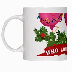 Flamingo T- Shirt Just A Girl Who Loves Flamingos And Christmas T- Shirt White Mug by ZUXUMI