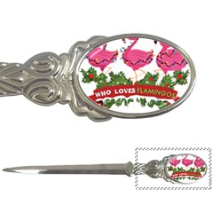 Flamingo T- Shirt Just A Girl Who Loves Flamingos And Christmas T- Shirt Letter Opener by ZUXUMI