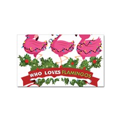 Flamingo T- Shirt Just A Girl Who Loves Flamingos And Christmas T- Shirt Sticker Rectangular (10 Pack) by ZUXUMI