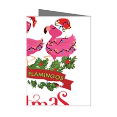 Flamingo T- Shirt Just A Girl Who Loves Flamingos And Christmas T- Shirt Mini Greeting Cards (pkg Of 8) by ZUXUMI