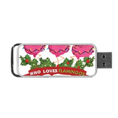 Flamingo T- Shirt Just A Girl Who Loves Flamingos And Christmas T- Shirt Portable Usb Flash (two Sides) by ZUXUMI