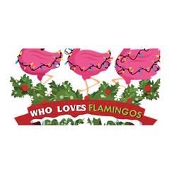 Flamingo T- Shirt Just A Girl Who Loves Flamingos And Christmas T- Shirt Satin Wrap 35  X 70  by ZUXUMI