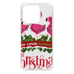 Flamingo T- Shirt Just A Girl Who Loves Flamingos And Christmas T- Shirt Iphone 14 Pro Tpu Uv Print Case by ZUXUMI