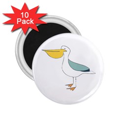 Pelican T-shirtwhite Look Calm Pelican 17 T-shirt 2 25  Magnets (10 Pack)  by EnriqueJohnson