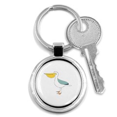 Pelican T-shirtwhite Look Calm Pelican 17 T-shirt Key Chain (round) by EnriqueJohnson