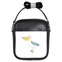 Pelican T-shirtwhite Look Calm Pelican 17 T-shirt Girls Sling Bag by EnriqueJohnson