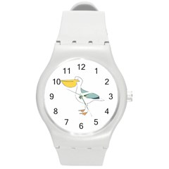 Pelican T-shirtwhite Look Calm Pelican 17 T-shirt Round Plastic Sport Watch (m) by EnriqueJohnson