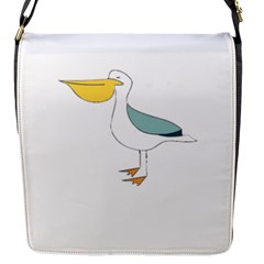 Pelican T-shirtwhite Look Calm Pelican 17 T-shirt Flap Closure Messenger Bag (s) by EnriqueJohnson