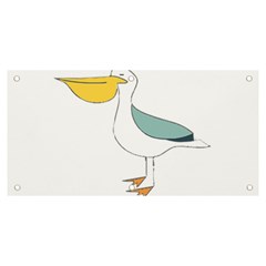 Pelican T-shirtwhite Look Calm Pelican 17 T-shirt Banner And Sign 6  X 3  by EnriqueJohnson