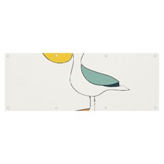 Pelican T-shirtwhite Look Calm Pelican 17 T-shirt Banner And Sign 8  X 3  by EnriqueJohnson