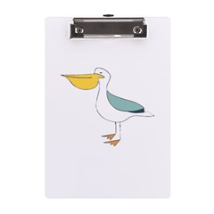 Pelican T-shirtwhite Look Calm Pelican 17 T-shirt A5 Acrylic Clipboard by EnriqueJohnson