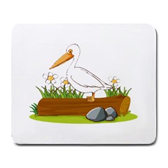 Pelican T-shirtwhite Look Calm Pelican 34 T-shirt (1) Large Mousepad by EnriqueJohnson