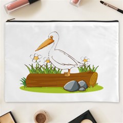 Pelican T-shirtwhite Look Calm Pelican 34 T-shirt (1) Cosmetic Bag (xxxl) by EnriqueJohnson