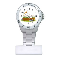 Pelican T-shirtwhite Look Calm Pelican 34 T-shirt (1) Plastic Nurses Watch by EnriqueJohnson