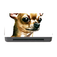 Brown Chihuahua T- Shirt Tan Brown Chihuahua Watercolor Portrait T- Shirt Memory Card Reader With Cf by JamesGoode