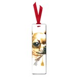 Brown Chihuahua T- Shirt Tan Brown Chihuahua Watercolor Portrait T- Shirt Small Book Marks Front